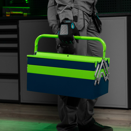 Ящик для инструмента, 430 х 200 х 200 мм, пять секций, металлический Сибртех 90751 по ценам производителя в Краснодаре с доставкой по всей России