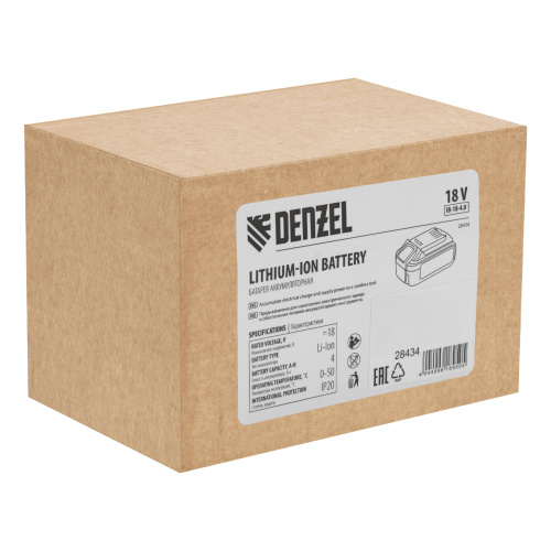 Батарея аккумуляторная IB-18-4.0, Li-Ion, 18 В, 4.0 А/ч Denzel по ценам производителя в Краснодаре с доставкой по всей России