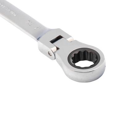 Ключ комбинированный трещоточный, 15 мм, CrV, шарнирный, зеркальный хром Matrix по ценам производителя в Краснодаре с доставкой по всей России