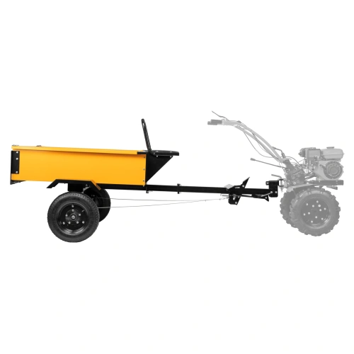 Прицеп для мотоблока TT-500, оцинк., груз. 500 кг, рег. сцепка, колеса 4.00-10, в упаковке Denzel по ценам производителя в Краснодаре с доставкой по всей России