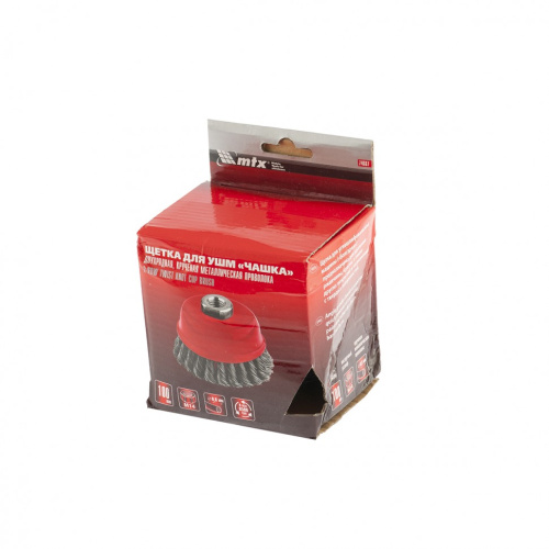 Щетка для УШМ, 100 мм, М14, "чашка", двухрядная, крученая проволока 0.8 мм Matrix по ценам производителя в Краснодаре с доставкой по всей России