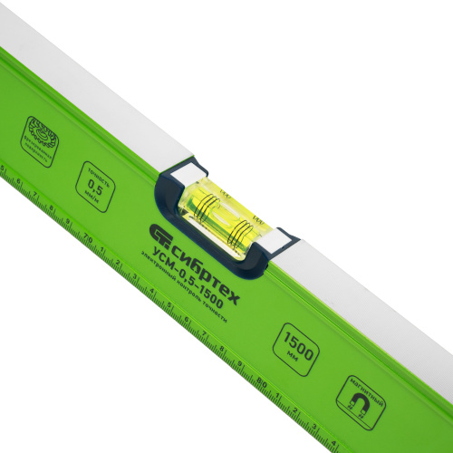 Уровень алюминиевый УСМ-0,5-1500, фрезерованный, 3 глазка, магнитный, рукоятки, 1500 мм Сибртех по ценам производителя в Краснодаре с доставкой по всей России