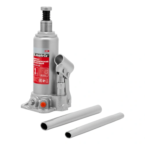 Домкрат гидравлический бутылочный, 3 т, высота подъема 194-372 мм, в пластиковый кейсе Matrix по ценам производителя в Краснодаре с доставкой по всей России