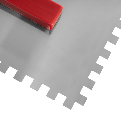 Гладилка стальная, 280 x 130 мм, зеркальная полировка, пластмастмассовая ручка, зуб 8 x 8 мм Matrix по ценам производителя в Краснодаре с доставкой по всей России