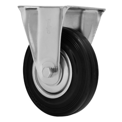 Колесо неповоротное D 125 мм, крепление  платформенное Сибртех по ценам производителя в Краснодаре с доставкой по всей России