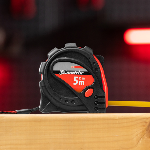 Рулетка Status Magnet 3 fixations,5 м х 25 мм,обрезиненный корпус,зацеп с магнитом Matrix по ценам производителя в Краснодаре с доставкой по всей России