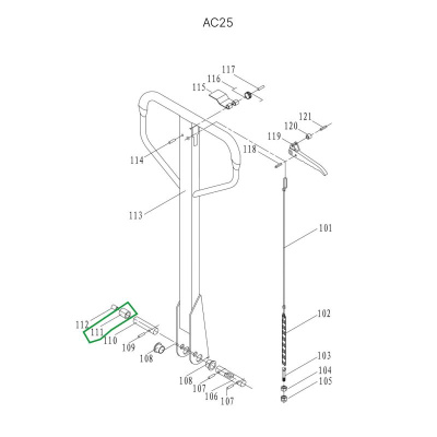Нажимной ролик ручки для гидравлических тележек JC20 по ценам производителя в Краснодаре с доставкой по всей России