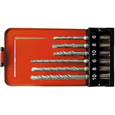 Набор буров по бетону, 6-8-10 х 110.6-8-10 х 160 мм, 6 шт, в пластиковой коробке, SDS Plus Matrix по ценам производителя в Краснодаре с доставкой по всей России