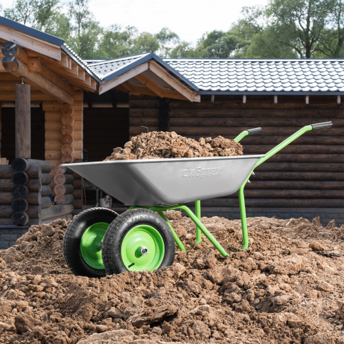 Тачка садовая, 2-х колесная, грузоподъемность 120 кг, объем 65 л Сибртех по ценам производителя в Краснодаре с доставкой по всей России