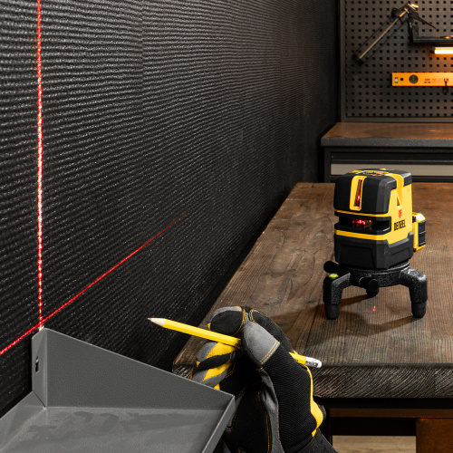 Лазерный уровень LX 05 Red, 20 м, 635 нм, аккумулятор Li 5200 mAh, резьба 5/8" Denzel по ценам производителя в Краснодаре с доставкой по всей России