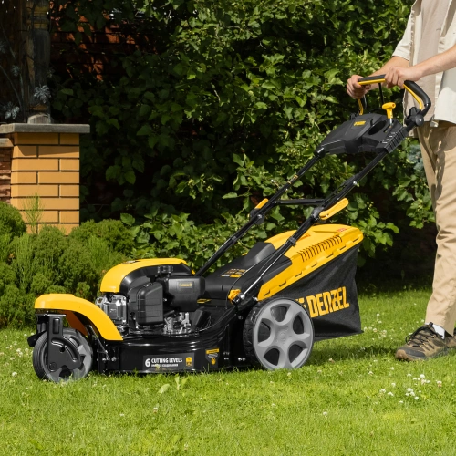 Бензиновая газонокосилка GLT-460SP-T, Trike 149 см3, 46 см, привод, панель, 60л Denzel по ценам производителя в Краснодаре с доставкой по всей России