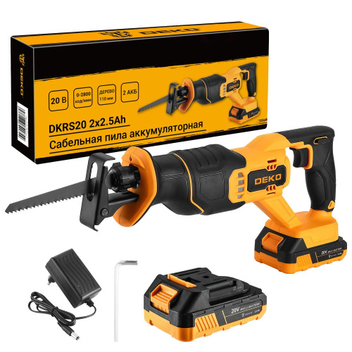 Сабельная пила аккумуляторная DEKO DKRS20, 20В, 2х2.5Ач по ценам производителя в Краснодаре с доставкой по всей России