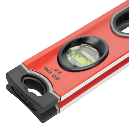 Уровень алюминиевый, 600 мм, 3 глазка, ударопрочные заглушки, двухкомпонентные ручки Matrix ProFI по ценам производителя в Краснодаре с доставкой по всей России