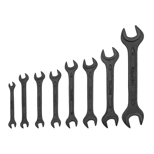 Набор ключей рожковых, 6 - 24 мм, 8 шт., CrV, фосфатированные Сибртех по ценам производителя в Краснодаре с доставкой по всей России