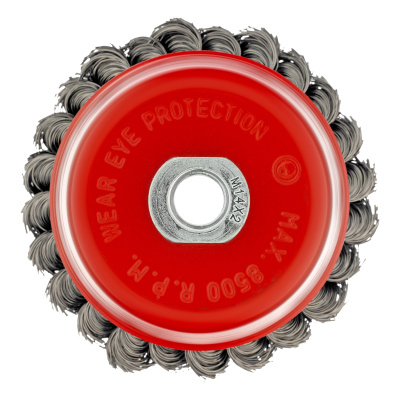 Щетка для УШМ, 100 мм, М14, "чашка", крученая проволока 0.35 мм Matrix по ценам производителя в Краснодаре с доставкой по всей России