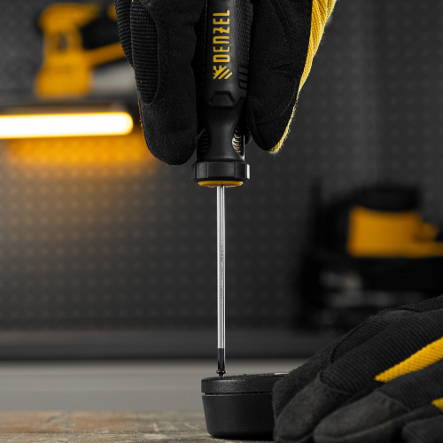 Отвертка, PH0х75 мм, S2, 3к рукоятка Denzel по ценам производителя в Краснодаре с доставкой по всей России