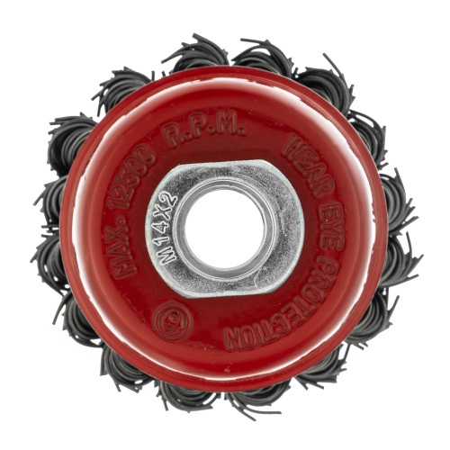 Щетка для УШМ, 65 мм, М14, "чашка", крученая проволока 0.8 мм Matrix по ценам производителя в Краснодаре с доставкой по всей России