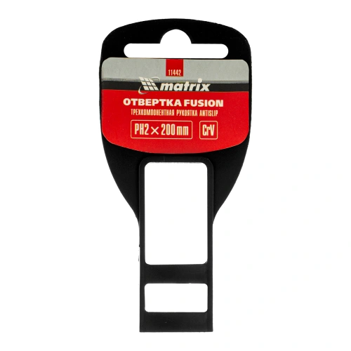 Отвертка Fusion, PH2 х 200 мм, CrV, трехкомпонентная рукоятка "Anti slip" Matrix по ценам производителя в Краснодаре с доставкой по всей России
