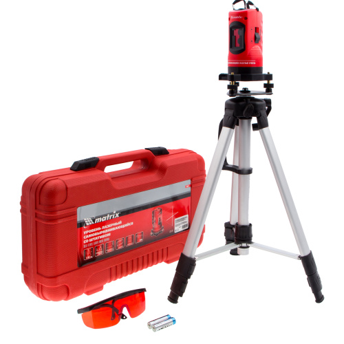 Лазерный уровень самовыравнивающийся, 150 мм, штатив 1150 мм, набор в пластиковом кейсе Matrix по ценам производителя в Краснодаре с доставкой по всей России
