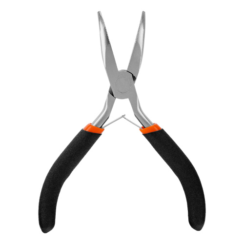 Длинногубцы изогнутые Mini, 130 мм, никелированные, авторазжим Sparta по ценам производителя в Краснодаре с доставкой по всей России