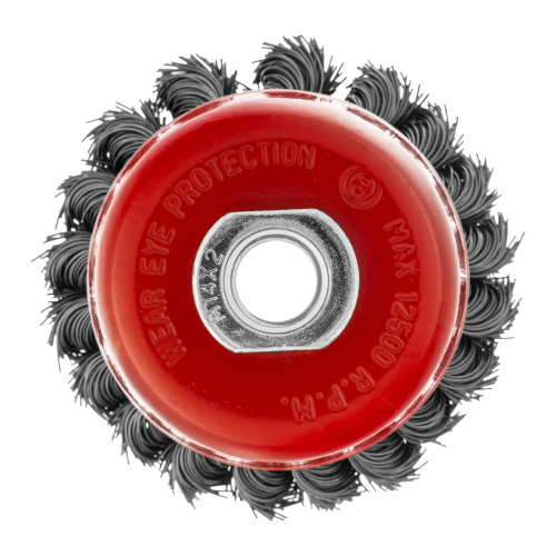 Щетка для УШМ, 75 мм, М14, "чашка", двухрядная, крученая проволока 0.5 мм Matrix по ценам производителя в Краснодаре с доставкой по всей России