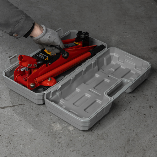 Домкрат гидравлический подкатной, 2 т, h подъема 125-300 мм, в пластиковом кейсе Sparta по ценам производителя в Краснодаре с доставкой по всей России