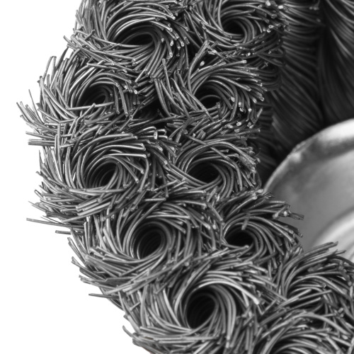 Щетка для УШМ, 100 мм, М14, "чашка", двухрядная, крученая проволока 0.35 мм Matrix по ценам производителя в Краснодаре с доставкой по всей России