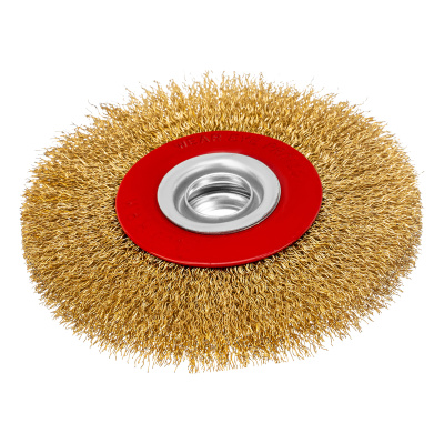 Щетка для точила, 125 мм, посадка 20 мм, плоская, латунированная витая проволока Matrix по ценам производителя в Краснодаре с доставкой по всей России