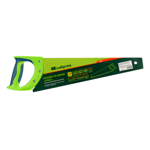 Ножовка по дереву "Зубец", 400 мм, 7-8 TPI, каленый зуб 2D, двухкомпонентная рукоятка Сибртех по ценам производителя в Краснодаре с доставкой по всей России
