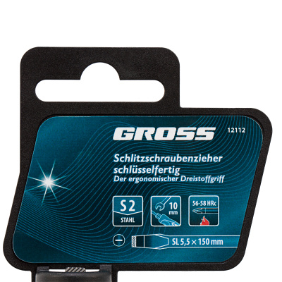 Отвертка SL5.5 x 150 мм, S2, трехкомпонентная рукоятка Gross по ценам производителя в Краснодаре с доставкой по всей России
