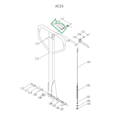 Пластина рычага управления режимом работы для гидравлических тележек DF25 по ценам производителя в Краснодаре с доставкой по всей России