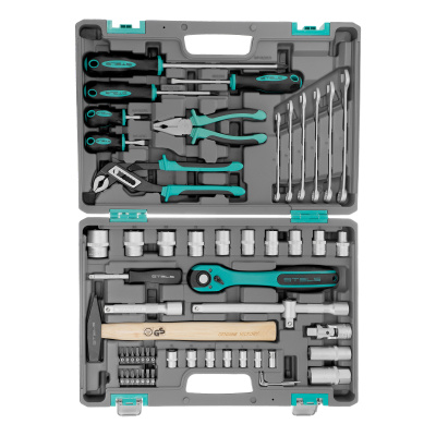 Набор инструментов, 1/2", Cr-V, S2, усиленный кейс, 58 предметов Stels по ценам производителя в Краснодаре с доставкой по всей России