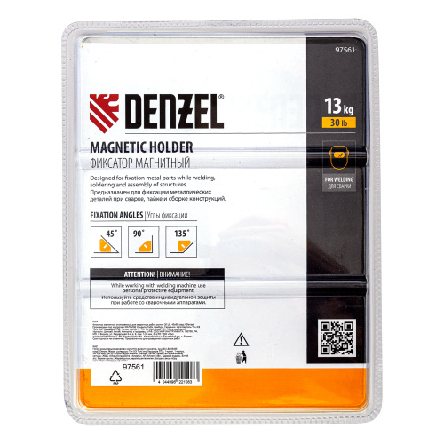 Фиксатор магнитный отключаемый для сварочных работ усилие 30 LB, 45х90 град. Denzel по ценам производителя в Краснодаре с доставкой по всей России