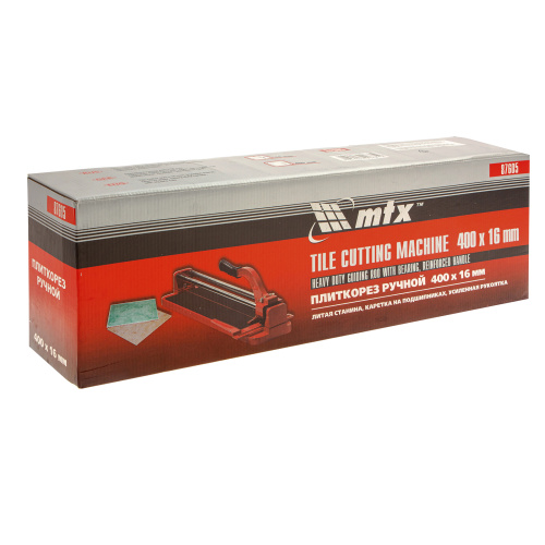 Плиткорез 400 х 16 мм, литая станина,каретка на подшипниках, усиленная рукоятка MTX по ценам производителя в Краснодаре с доставкой по всей России