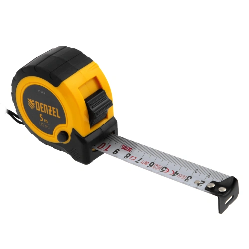Рулетка 5м х 25мм, двухкомп. корпус, кнопка-пауза Denzel по ценам производителя в Краснодаре с доставкой по всей России