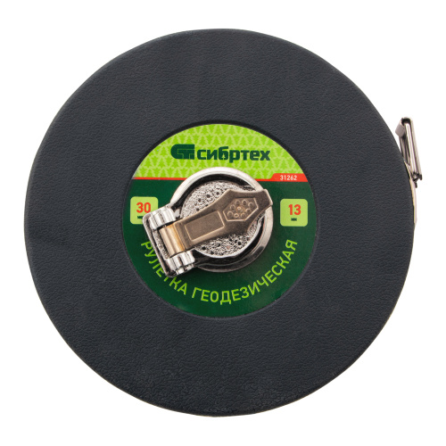 Рулетка геодезическая 30 м х 13 мм, закрытый корпус, фибергласовая лента Сибртех по ценам производителя в Краснодаре с доставкой по всей России