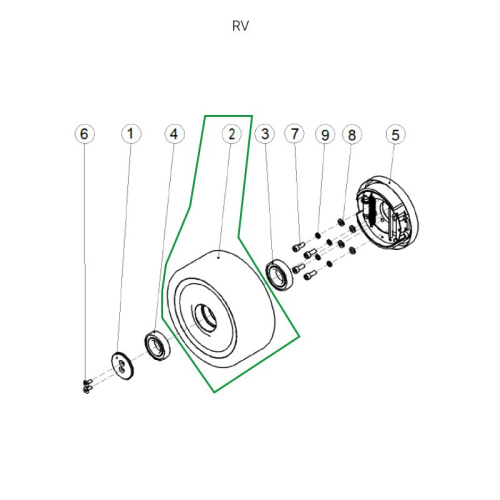 Грузовое колесо ричтрака RV, 300х120 мм, PU по ценам производителя в Краснодаре с доставкой по всей России