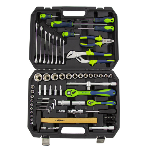 Набор инструментов 76 предметов CrV, 1/2", 1/4" Сибртех по ценам производителя в Краснодаре с доставкой по всей России