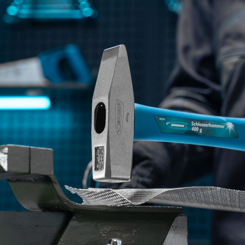 Молоток слесарный, 400 г, квадратный боек, фибергласовая обрезиненная рукоятка Gross по ценам производителя в Краснодаре с доставкой по всей России