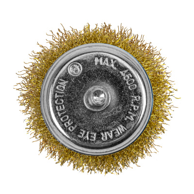 Щетка для дрели, 65 мм, "чашка" со шпилькой, латунированная витая проволока Matrix по ценам производителя в Краснодаре с доставкой по всей России