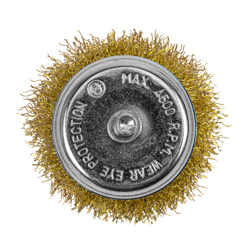 Щетка для дрели, 65 мм, "чашка" со шпилькой, латунированная витая проволока Matrix по ценам производителя в Краснодаре с доставкой по всей России