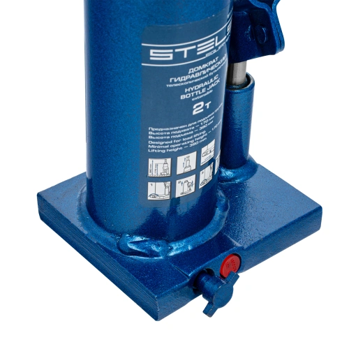 Домкрат гидравлический бутылочный телескопический, 2 т, H подъема 170-380 мм Stels по ценам производителя в Краснодаре с доставкой по всей России