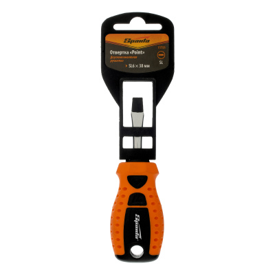 Отвертка "Point", SL6 х 38 мм, CS, двухкомпонентная рукоятка Sparta по ценам производителя в Краснодаре с доставкой по всей России