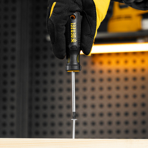 Отвертка, PH1х75 мм, S2, 3к рукоятка Denzel по ценам производителя в Краснодаре с доставкой по всей России