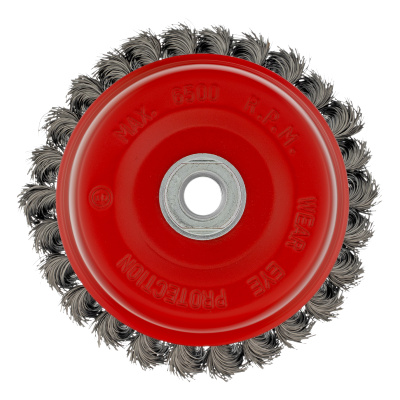 Щетка для УШМ, 125 мм, М14, "чашка", крученая проволока 0.35 мм Matrix по ценам производителя в Краснодаре с доставкой по всей России