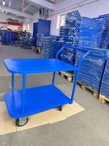 Тележка платформенная TOR ТП-2Я (600х900) 2х-ярусная (125мм) по ценам производителя в Краснодаре с доставкой по всей России