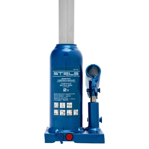 Домкрат гидравлический бутылочный телескопический, 2 т, H подъема 170-380 мм Stels по ценам производителя в Краснодаре с доставкой по всей России