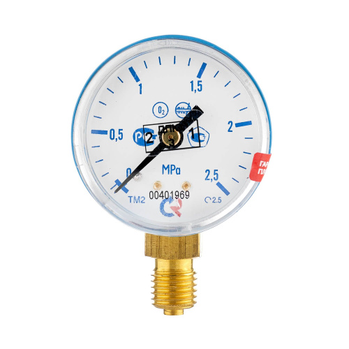 Манометр с поверкой 2,5 МПа, кислород по ценам производителя в Краснодаре с доставкой по всей России