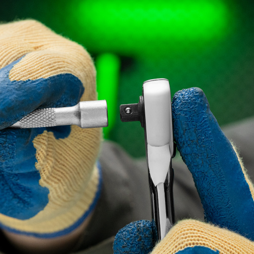 Ключ-трещотка 1/4", 45 зубьев, цельнометаллический, с быстрым сбросом, CrV, хром Сибртех по ценам производителя в Краснодаре с доставкой по всей России