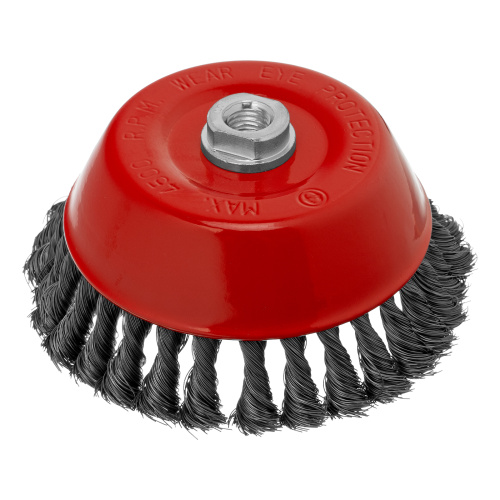 Щетка для УШМ, 150 мм, М14, "чашка", крученая проволока 0.35 мм Matrix по ценам производителя в Краснодаре с доставкой по всей России